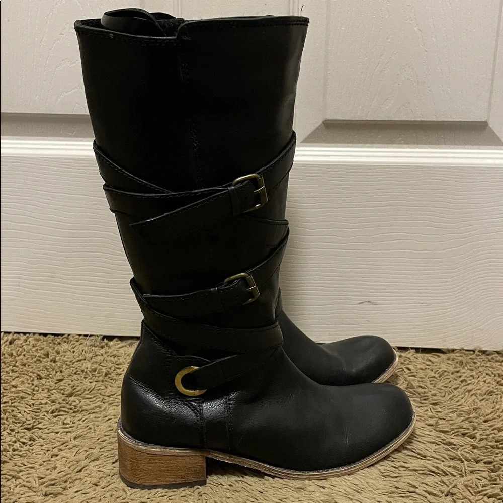 Roberto Vianni | Black | Leather | Buckle |Boots | Size 37 | Made in India - Picture 5 of 16